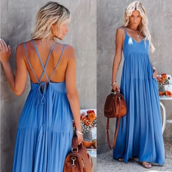Vici | Dresses | Vici Orlando Maxi Dress With Pockets | Poshmark